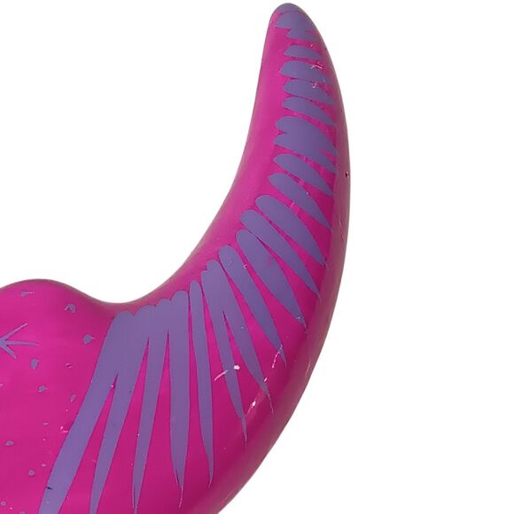 Ceramic Talavera Crescent Moon Hot Pink Fuschia & Purple Wall Decor 10" x 8" - Picture 6 of 10